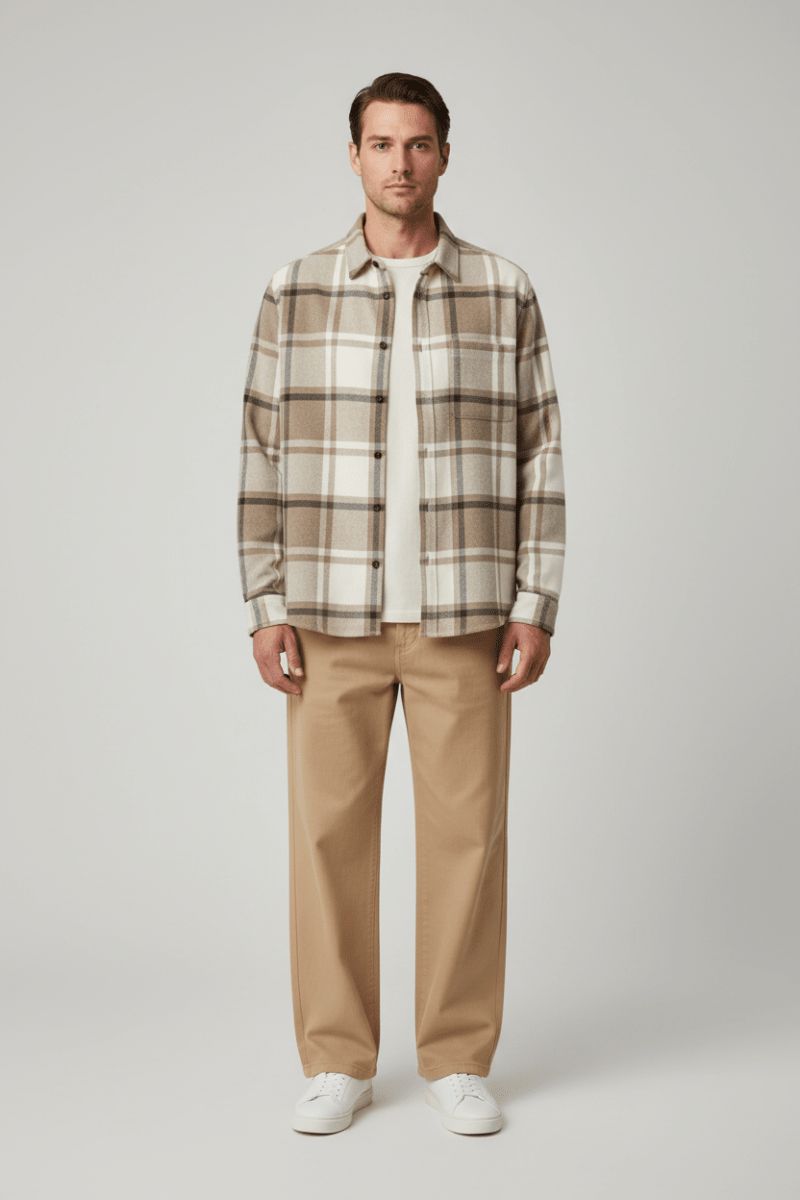 Les Deux Check Flannel Shirt Karibu – Herren Flanellhemd