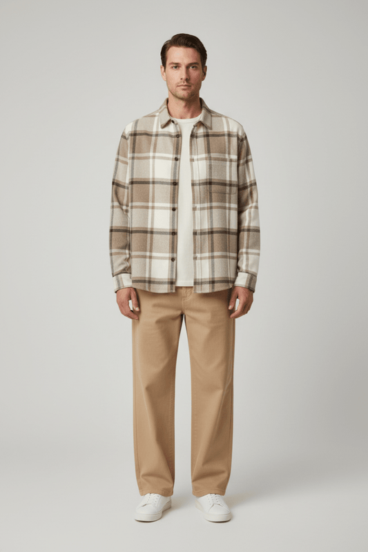 Les Deux Check Flannel Shirt Karibu – Herren Flanellhemd