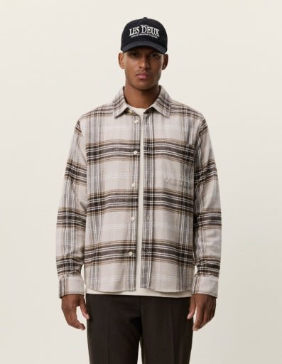 Les Deux Check Overshirt Light Sand – Herren Overshirt