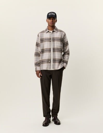 Les Deux Check Overshirt Light Sand – Herren Overshirt
