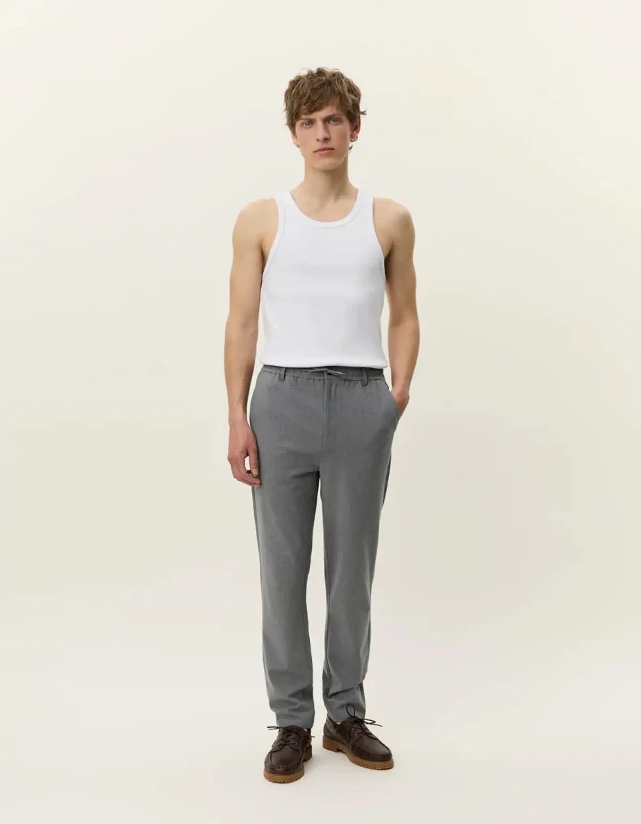 Les Deux Como Tapered Texture Hose Grey Melange 320