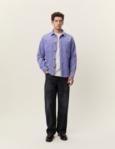 Les Deux Corduroy Overshirt Sweet Lavender Purple – Herren Cord-Overshirt