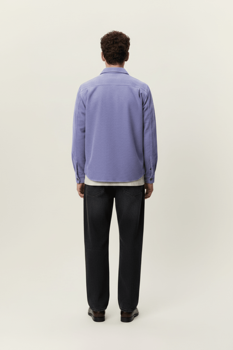Les Deux Corduroy Overshirt Sweet Lavender Purple – Herren Cord-Overshirt