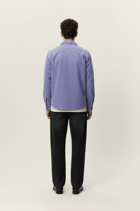 Les Deux Corduroy Overshirt Sweet Lavender Purple – Herren Cord-Overshirt