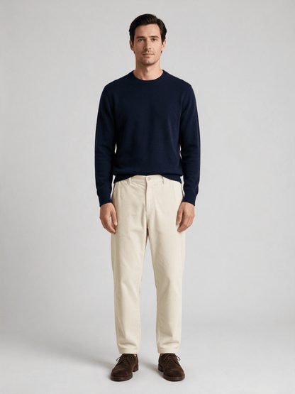 Les Deux Corduroy Tapered Pants Ivory – Herren Cordhose