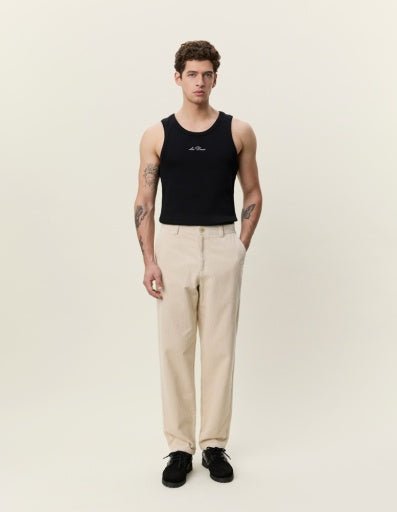Les Deux Corduroy Tapered Pants Ivory – Herren Cordhose