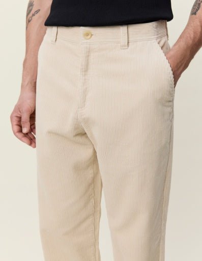 Les Deux Corduroy Tapered Pants Ivory – Herren Cordhose