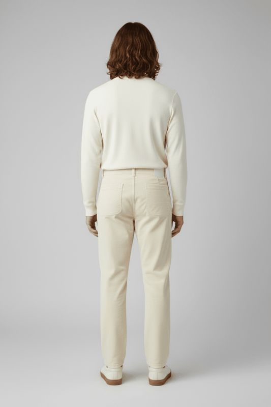 Les Deux Corduroy Tapered Pants Ivory – Herren Cordhose