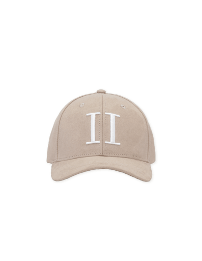 Les Deux Encore Suede Baseball Cap in der Farbe DARK SAND