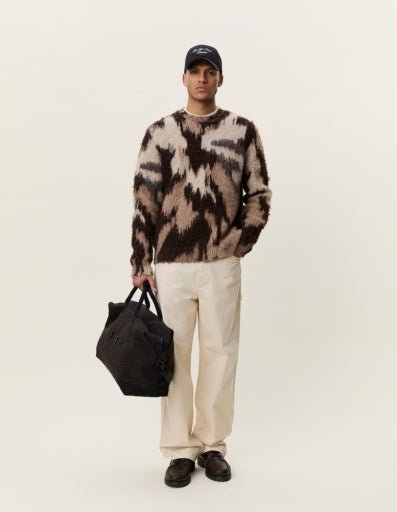 Les Deux Forrest Crewneck Knit Shopping Bag Braun – Herren Strickpullover