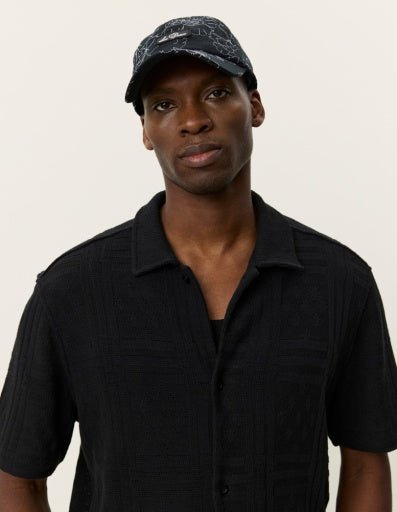 Les Deux Hector Pointelle SS Shirt in der Farbe BLACK