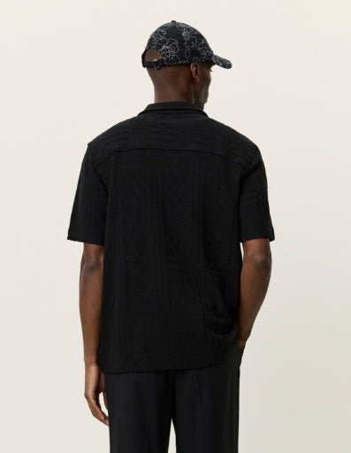 Les Deux Hector Pointelle SS Shirt in der Farbe BLACK