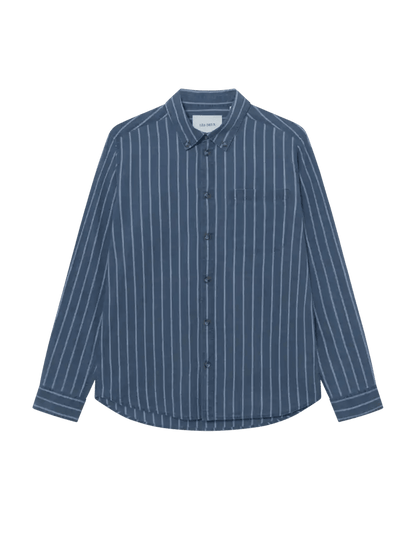 Les Deux Hemd Kash Indigo Stripe Shirt in der Farbe Denim Blue