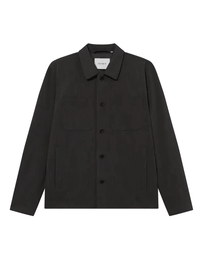 Les Deux Hybrid Jacke Marseille Textured in der Farbe Dark Grey Melange