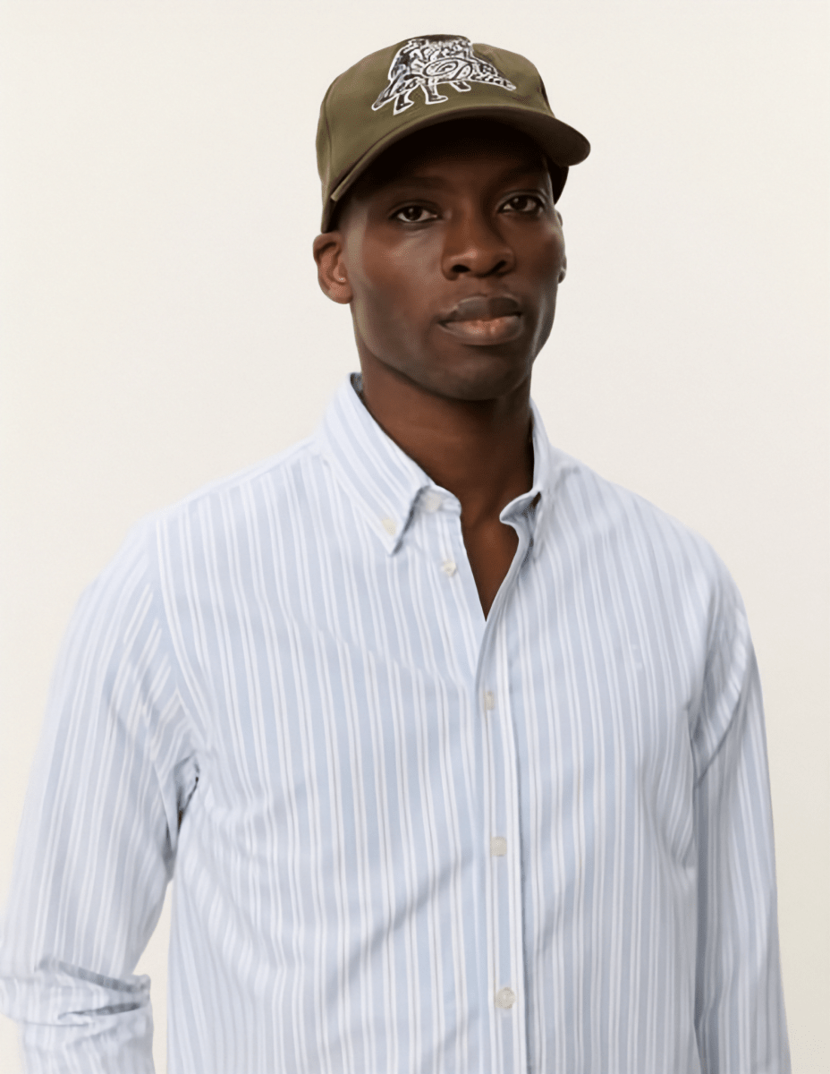 Les Deux Konrad Striped Oxford Shirt in der Farbe ALLURE