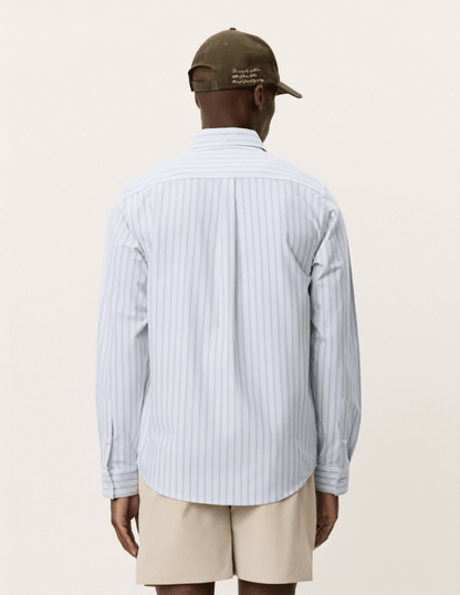 Les Deux Konrad Striped Oxford Shirt in der Farbe ALLURE