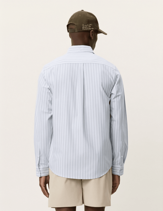 Les Deux Konrad Striped Oxford Shirt in der Farbe ALLURE