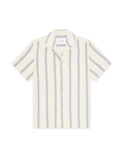 Les Deux Lawson Stripe SS Shirt in der Farbe EGGNOG WHITE