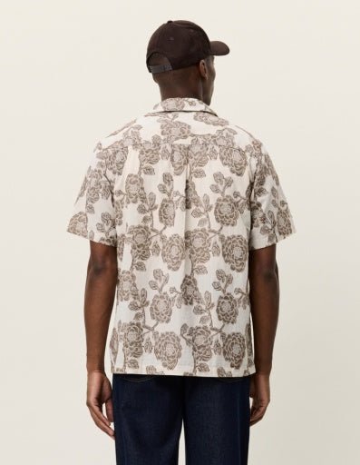Les Deux Lesley Flower Jacquard SS Shirt in der Farbe IVORY