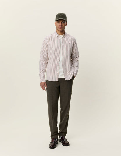 Les Deux Light Oxford Striped Shirt Rot