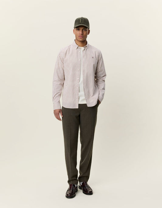Les Deux Light Oxford Striped Shirt Rot