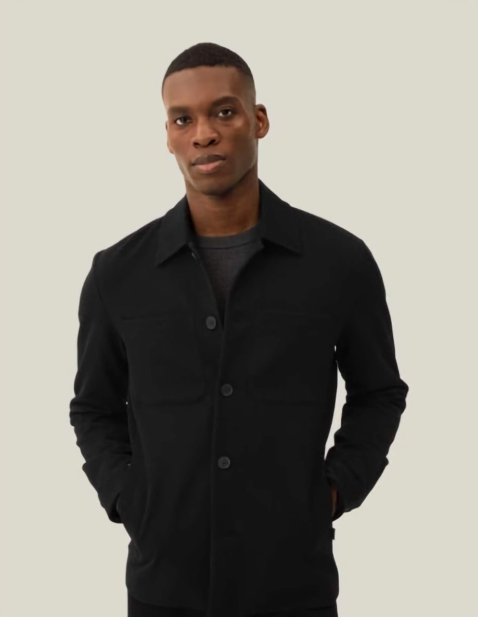 Les Deux Marseille Hybrid Jacket in der Farbe BLACK