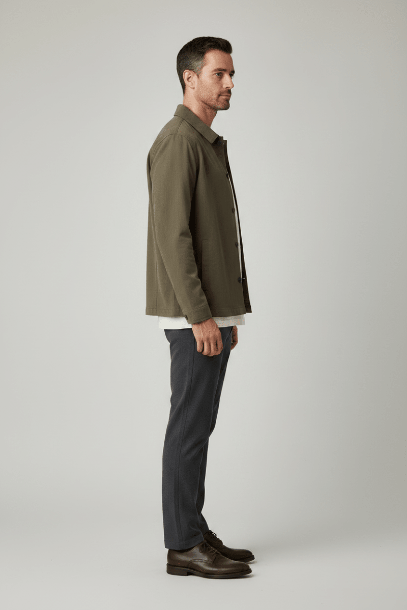 Les Deux Mini Check Jacket Dark Sand – Herren Karojacke