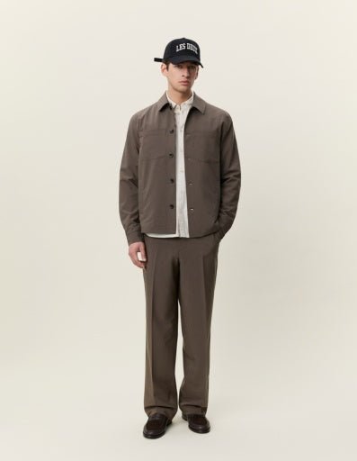 Les Deux Mini Check Jacket Dark Sand – Herren Karojacke