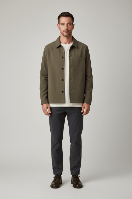 Les Deux Mini Check Jacket Dark Sand – Herren Karojacke