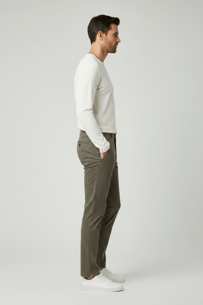 Les Deux Mini Check Reg Suit Pants Dark Sand – Herren Anzughose Karo