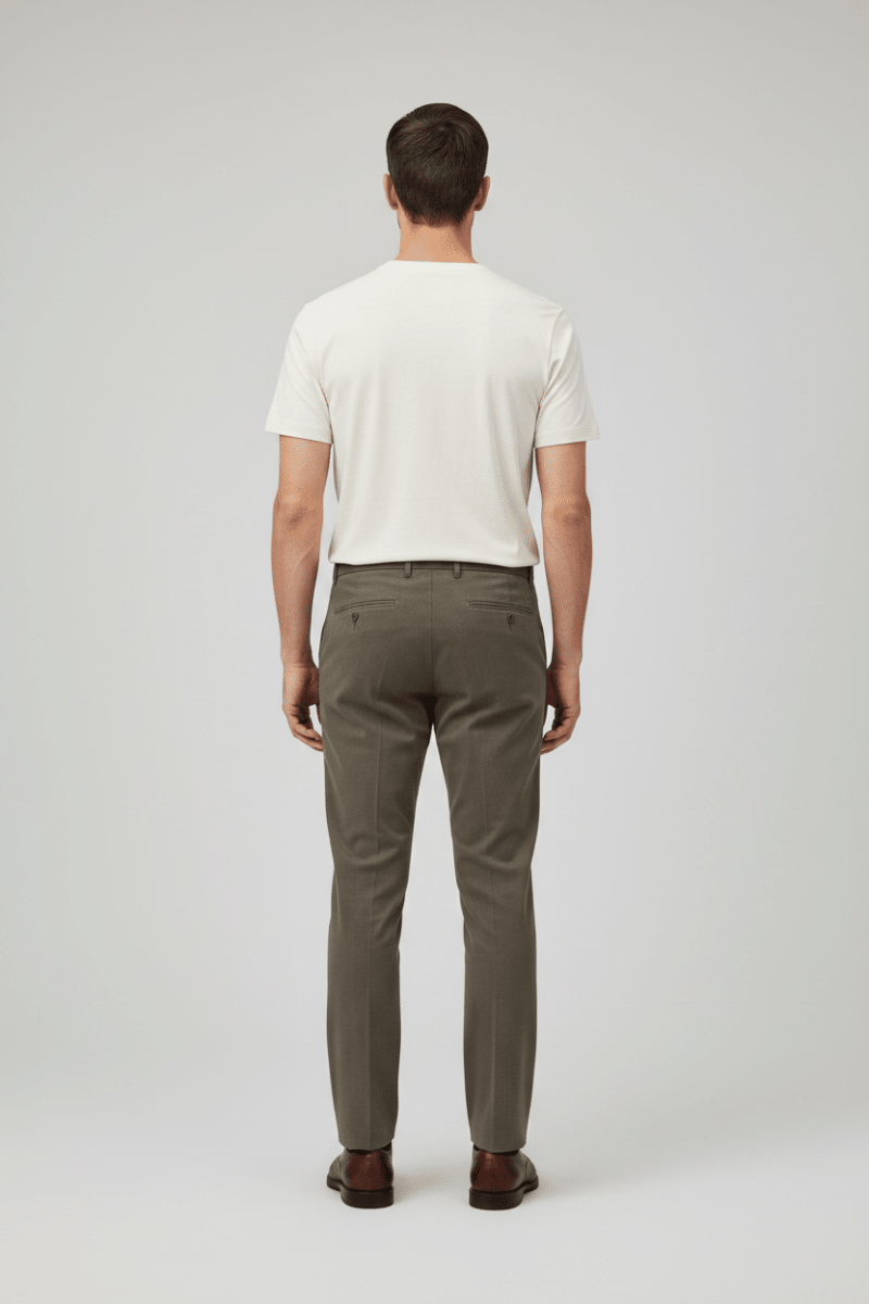 Les Deux Mini Check Reg Suit Pants Dark Sand – Herren Anzughose Karo
