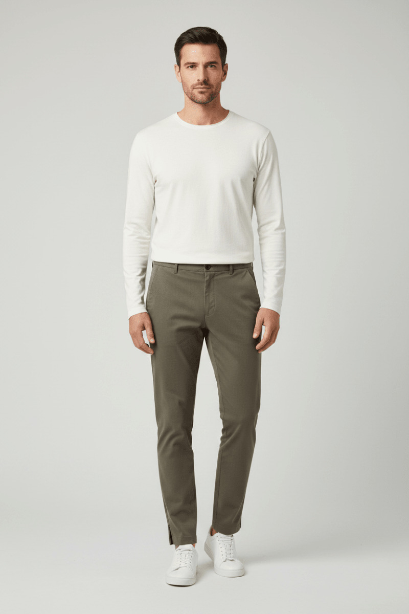 Les Deux Mini Check Reg Suit Pants Dark Sand – Herren Anzughose Karo