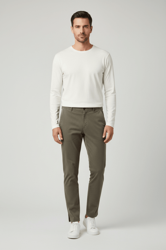 Les Deux Mini Check Reg Suit Pants Dark Sand – Herren Anzughose Karo