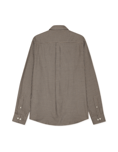 Les Deux Mini Check Soft Shirt Dark Sand – Herren Hemd