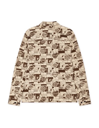 Les Deux NFL DET Jacquard Overshirt Dark Sand – Herren Overshirt