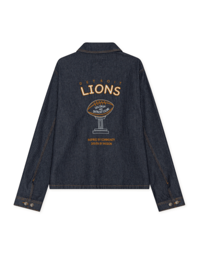 Les Deux NFL Football Denim Overshirt Dunkles Denimblau – Herren Overshirt