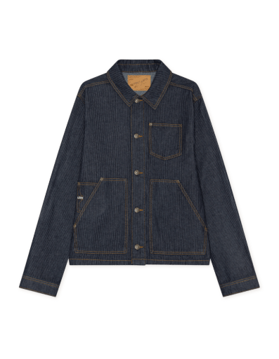 Les Deux NFL Football Denim Overshirt Dunkles Denimblau – Herren Overshirt