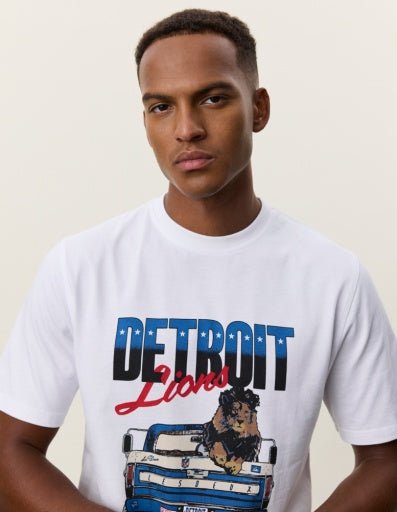 Les Deux NFL Truck T-Shirt Weiß – Herren T-Shirt aus Bio-Baumwolle
