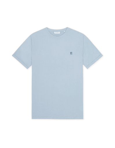 Les Deux Norregaard Contrast T-Shirt in der Farbe BLUE FOG