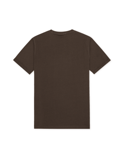 Les Deux Norregaard Contrast T-Shirt in der Farbe TURKISH COFFEE BROWN