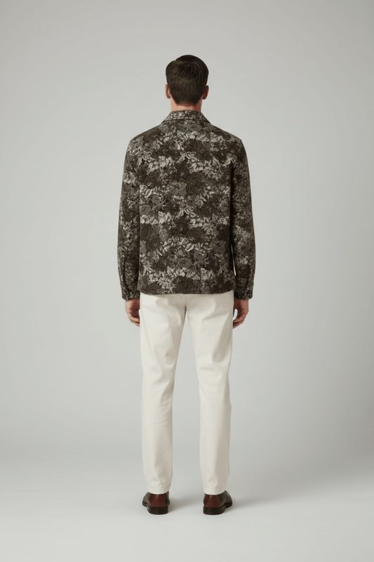 Les Deux Rose Jacquard Overshirt Dark Sand – Herren Jacquard-Overshirt