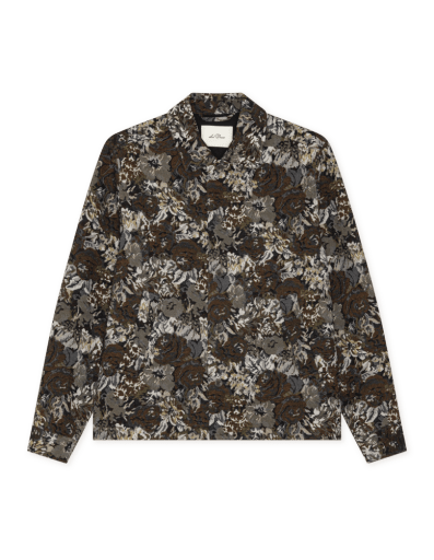 Les Deux Rose Jacquard Overshirt Dark Sand – Herren Jacquard-Overshirt