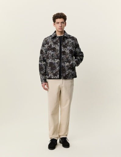 Les Deux Rose Jacquard Overshirt Dark Sand – Herren Jacquard-Overshirt