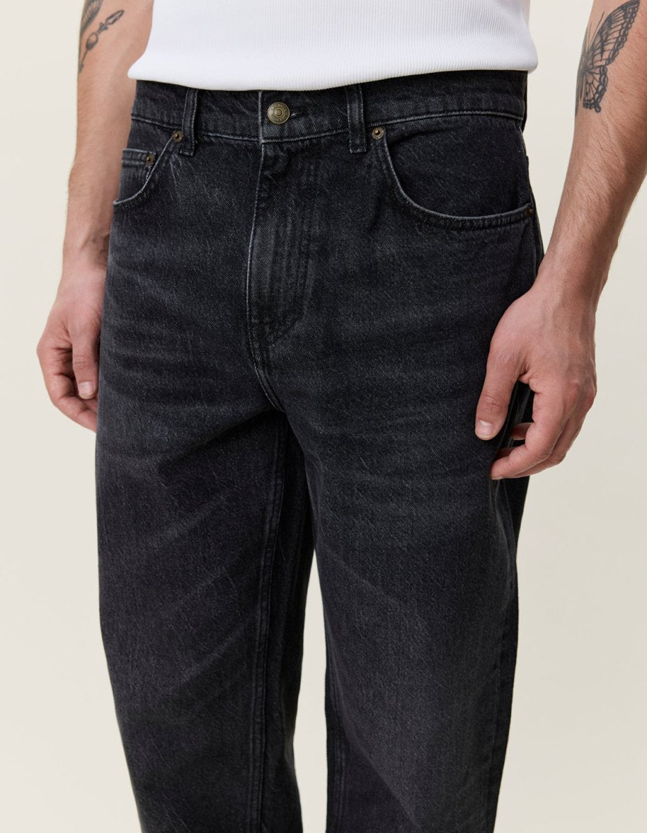 Les Deux Ryder Black Washed Denim Jeans Schwarz