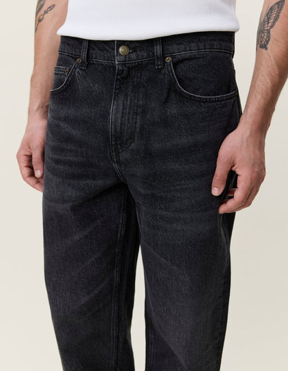 Les Deux Ryder Black Washed Denim Jeans Schwarz