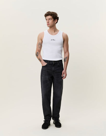 Les Deux Ryder Black Washed Denim Jeans Schwarz
