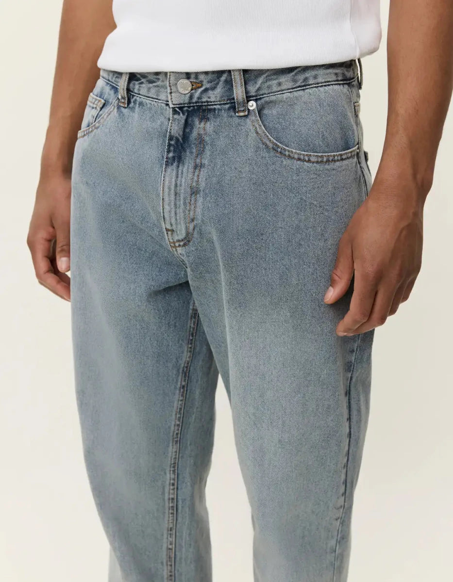 Les Deux Ryder Washed Denim Jeans Light Indigo Wash 458