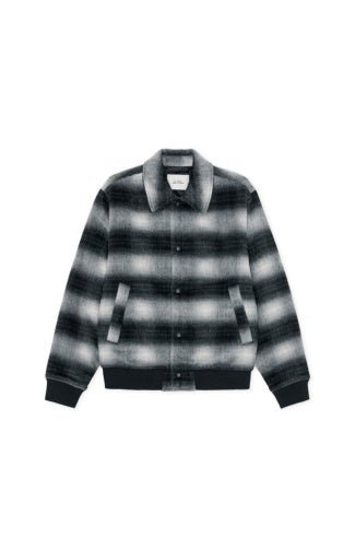 Les Deux Shadowcheck Varsity Jacket Black – Herren College-Jacke