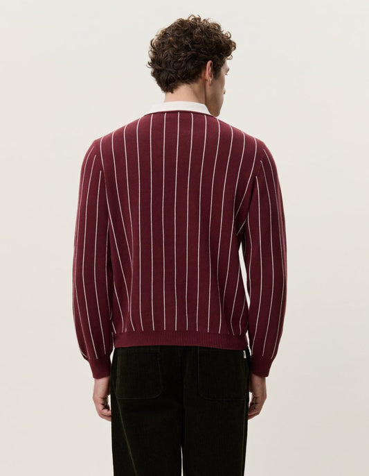 Les Deux Signature Knitted LS Polo Rot