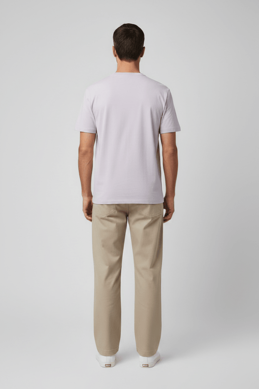 Les Deux T-Shirt Felipe in der Farbe Flieder mit Rosendruck